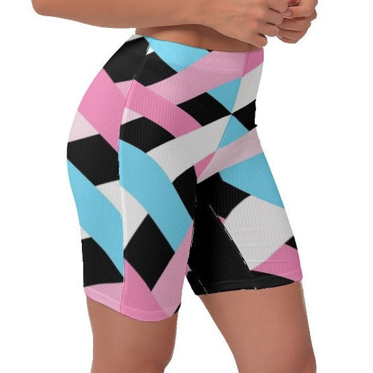 Blue Pink White Pride Stretchy Lady Boxers