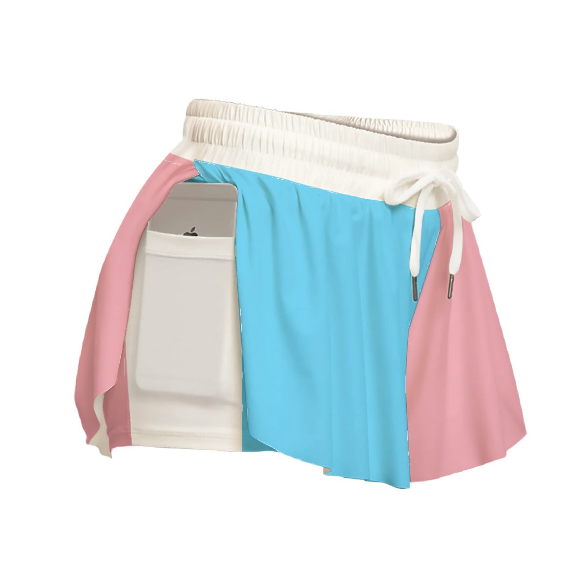Blue Pink White Paris Pride Fitness Sport Culottes