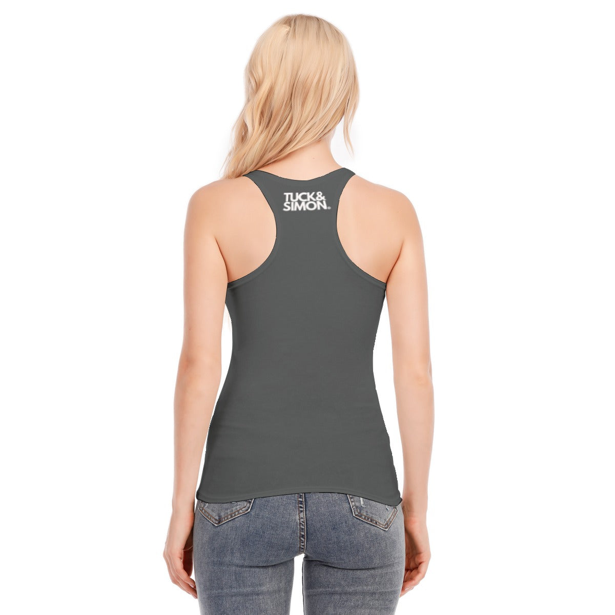Tuck&Simon Dark Grey Racer Back Yoga Vest