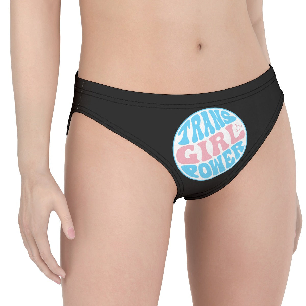Plus Size All-Over Print Blue Pink White Knickers