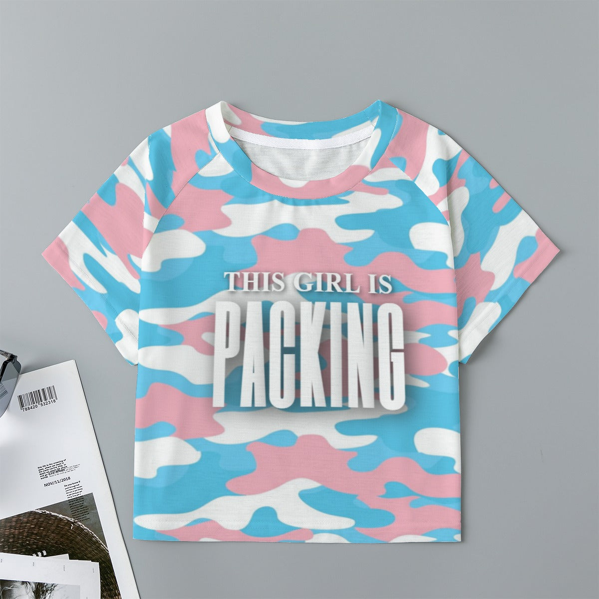 Teen - Plus Size 'THIS GIRL IS PACKING' Crop T-Shirt
