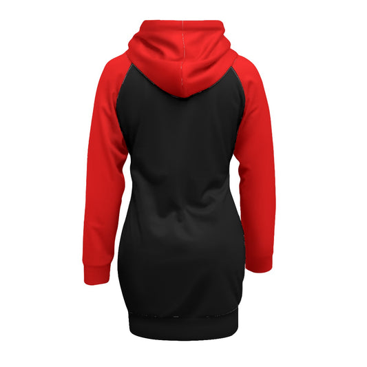 Red/Black Pullover Hoodie Dress