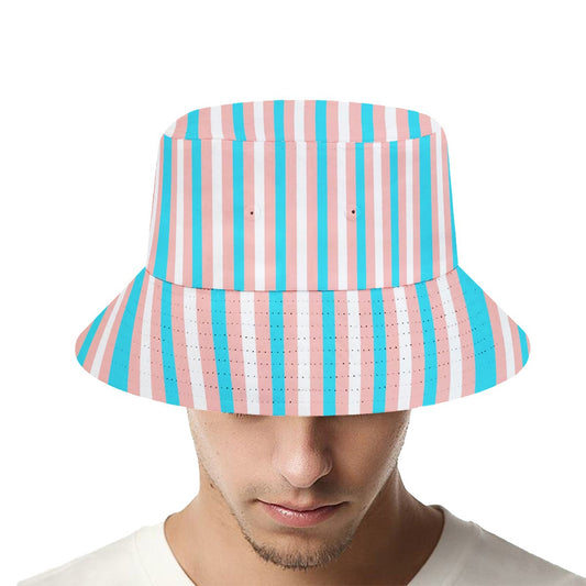Trans Coloured Trans Pride Coloured Bucket Hat