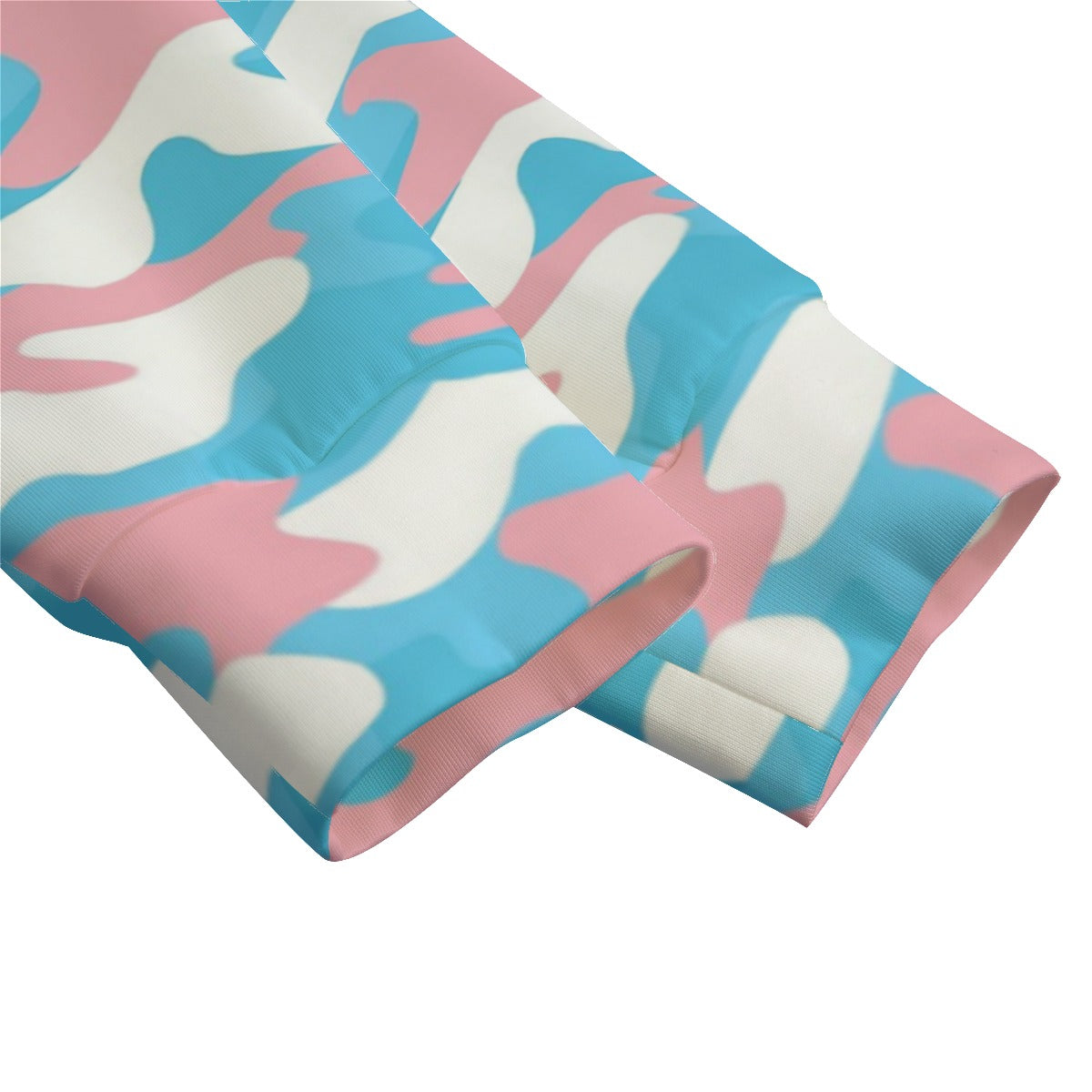 Plus Size Blue Pink White All Over Pride Camouflage Pullover Hoodie