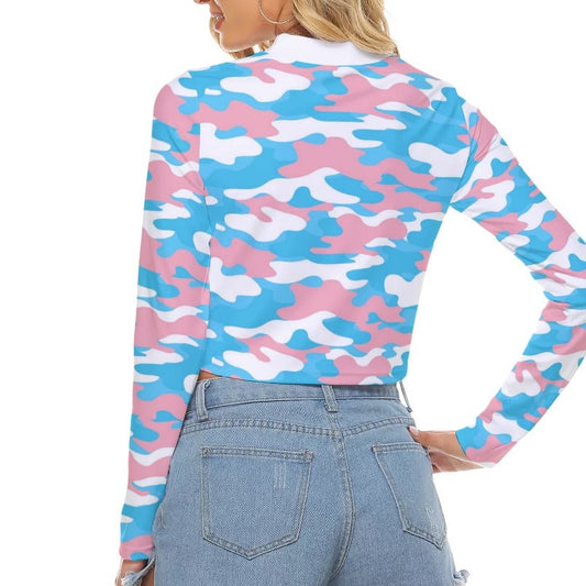 Pride Camouflage Hollow Chest Tight Sports Crop