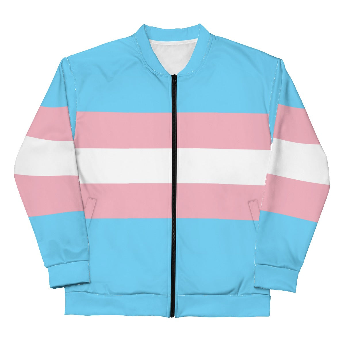 Teen Blue Pink White Pride Bomber Jacket