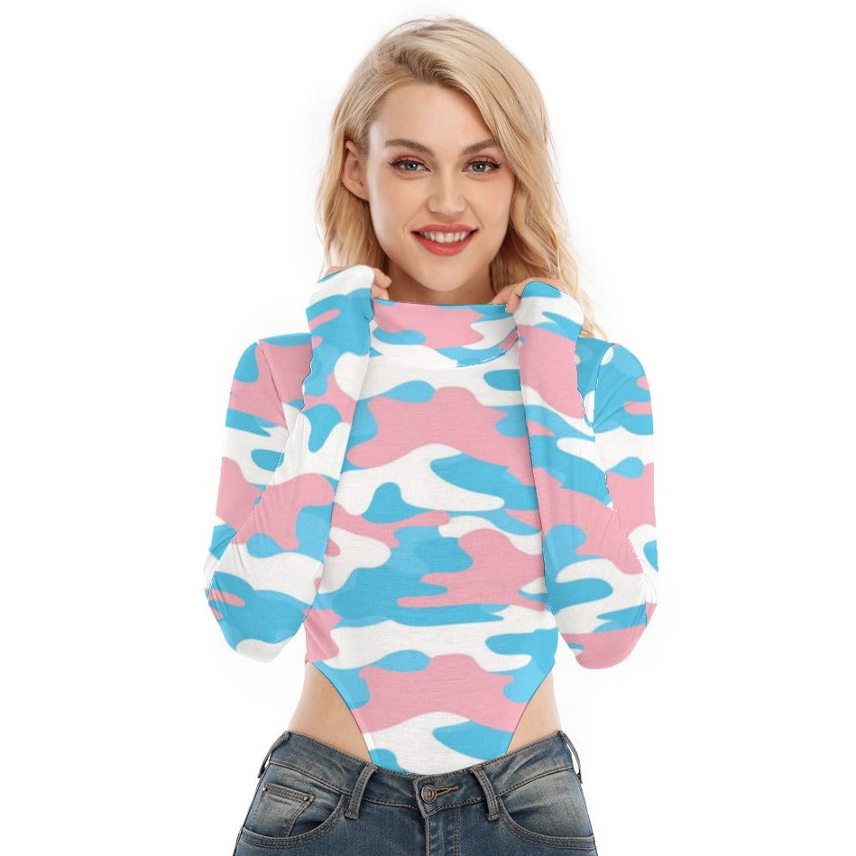 Teen Blue Pink White Pride Camouflage Long-Sleeve Body