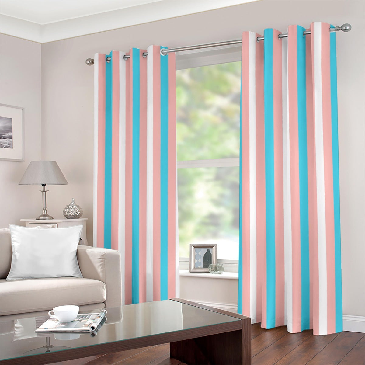 Long-Length Eyelet Bedroom Curtains