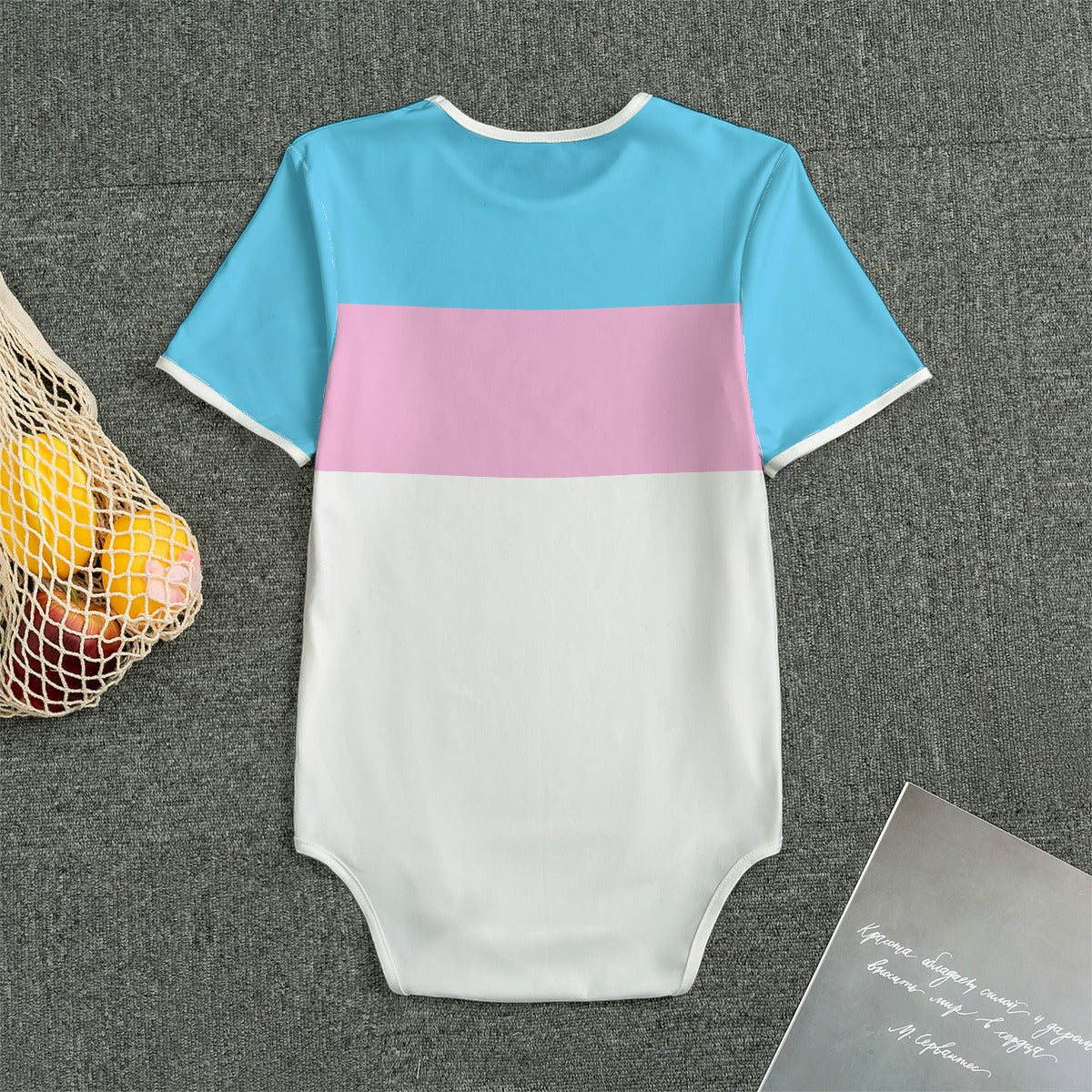 Tuck&Simon Blue Pink White Pride Soft T-Shirt Bodysuit