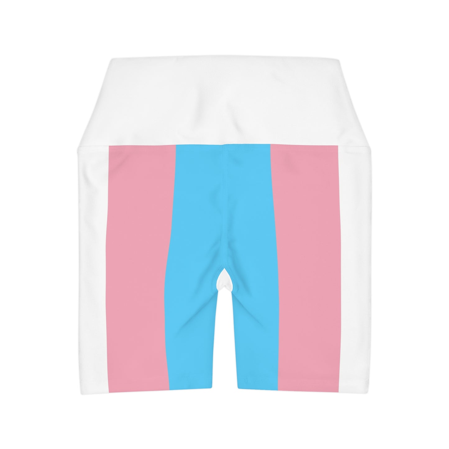 Blue Pink White High Waisted Yoga Shorts
