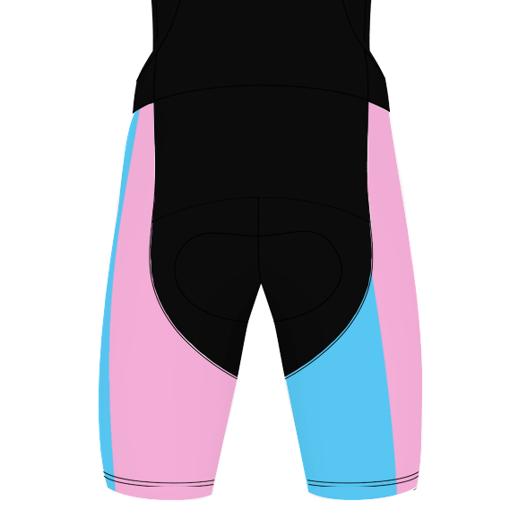 TOM - Blue Pink White Black Knee-Length Cycling Bib Set