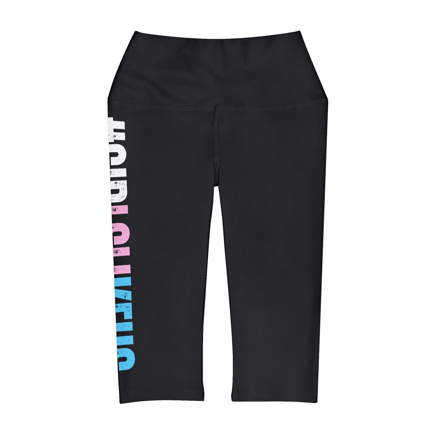 Blue Pink White Teen #GIRLSLIKEUS Series Black Fitness Capri