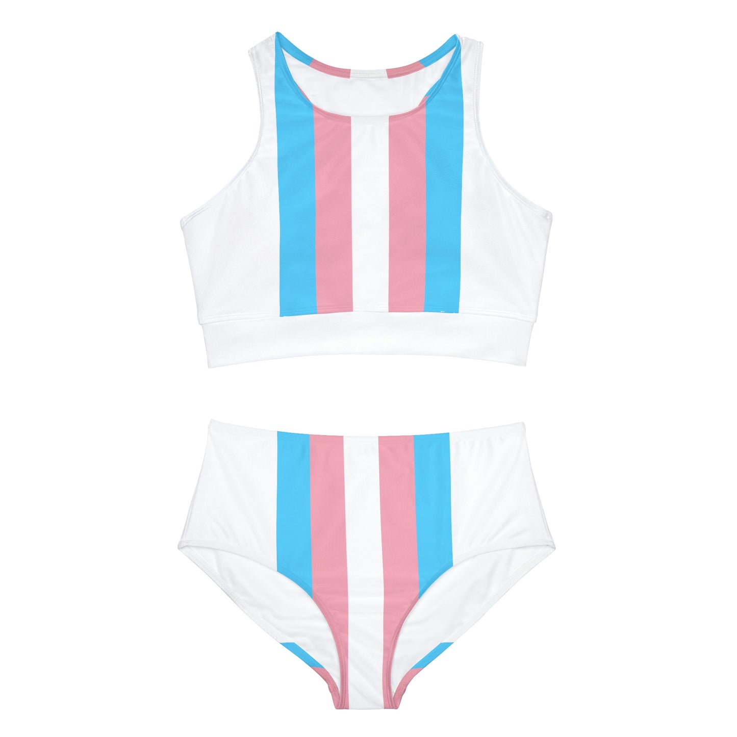 White Sports Bikini Twin-Set