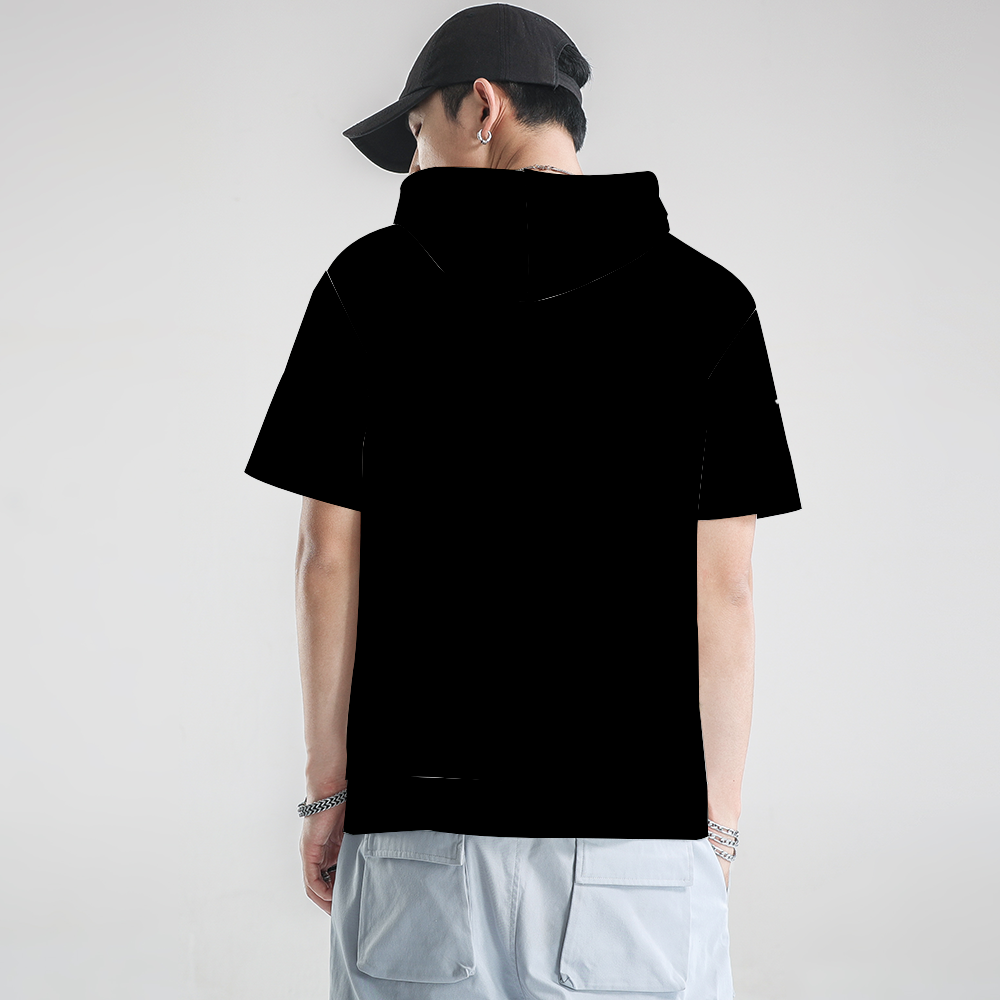 Tuck&Simon Originals Black Hooded Short-Sleeve T-Shirt