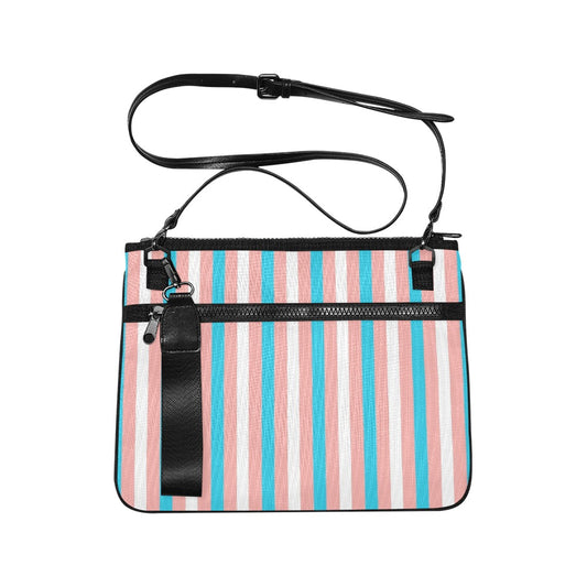 Claudia Chu® Pride Candy Striped Slim Nylon Clutch Bag