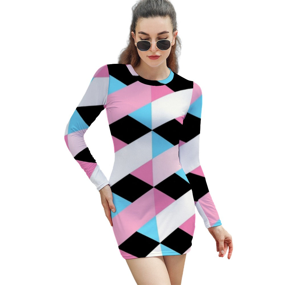 Women's Elegant Long Sleeve Skinny Dress