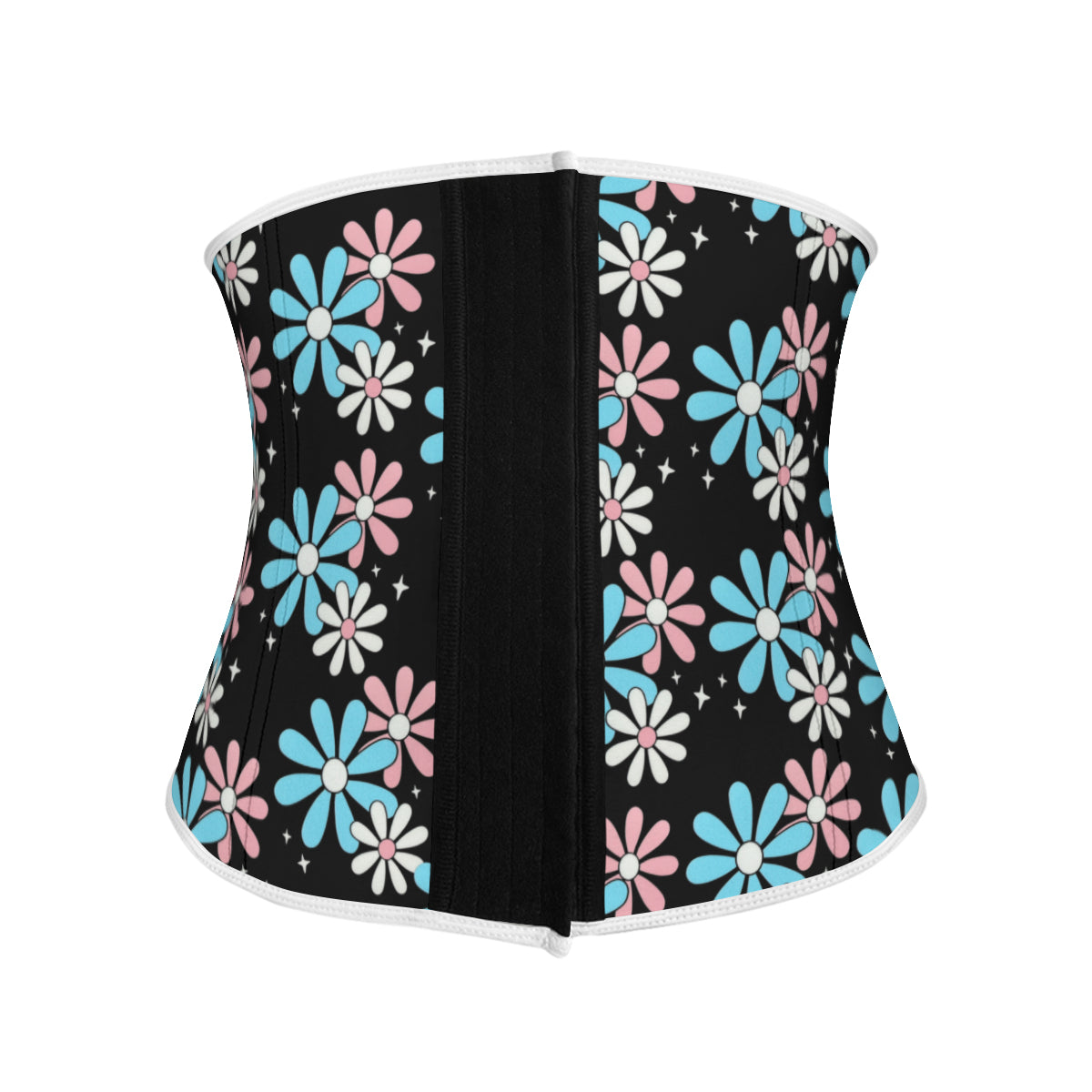 Plus Size Blue Pink White Big Daisies Pride Black Waist Shaper