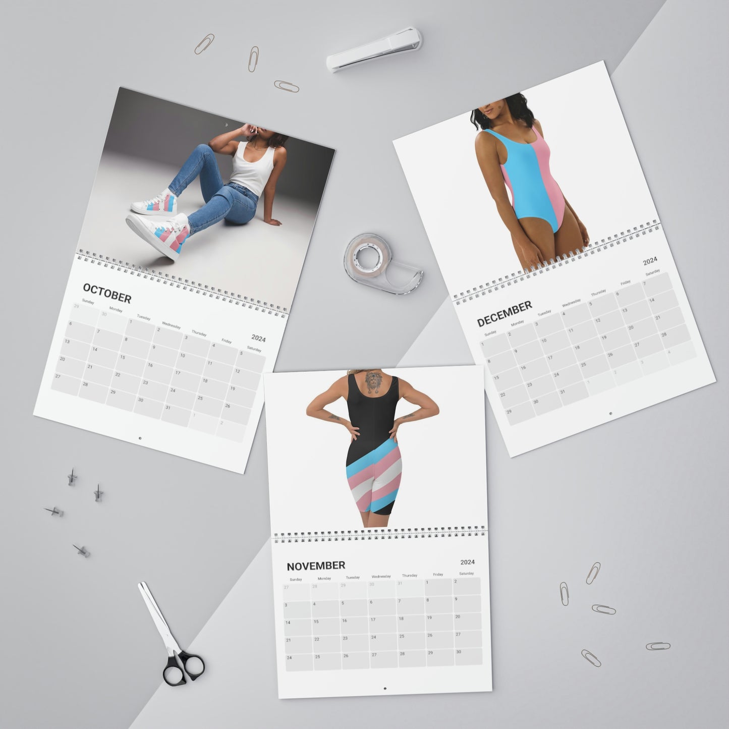 Blue Pink White Sports Illustrated Catalog Calendar (2024)