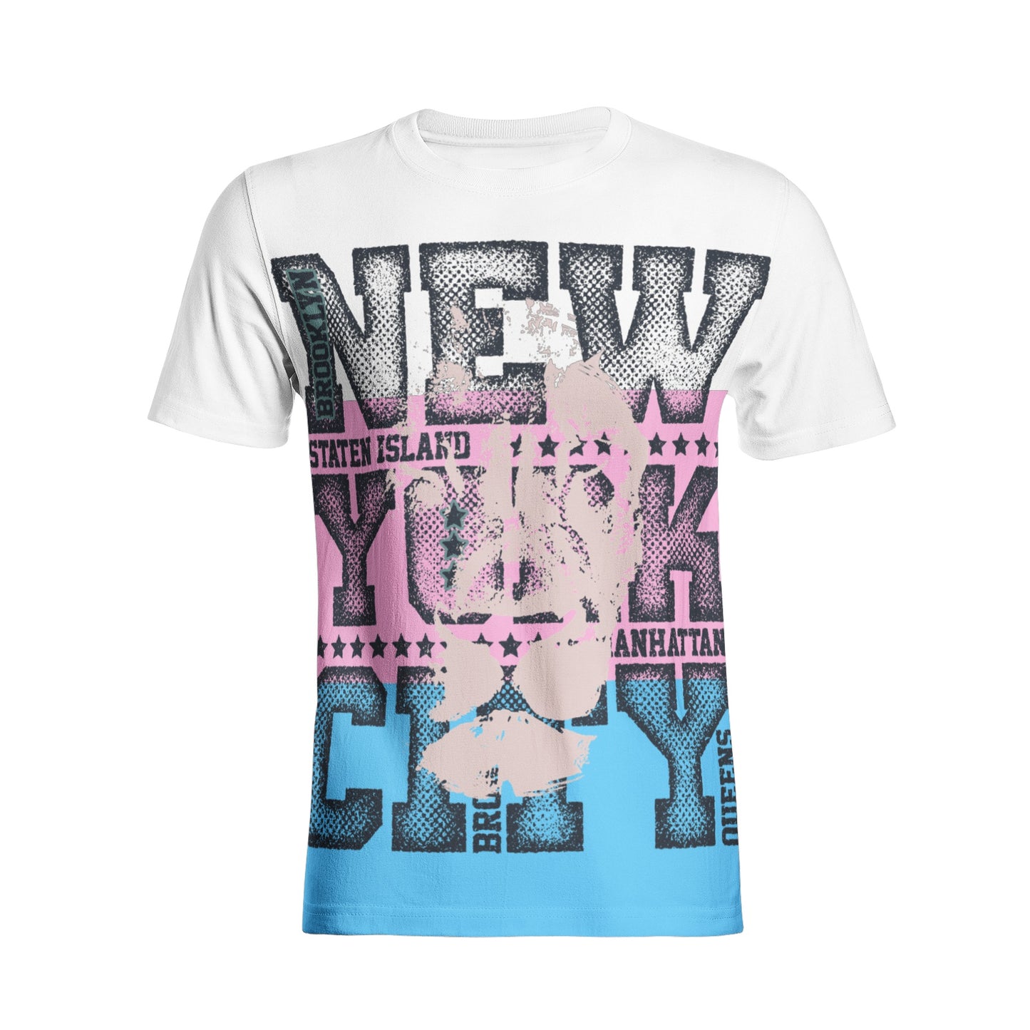 Teen - Plus Size Blue Pink White NYC Pride Banded T-Shirt