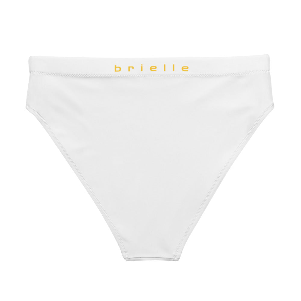 Brielle's High-Waisted High-Cut Leg Hip-Popping White Tucking Panty.. tunnellsCo.