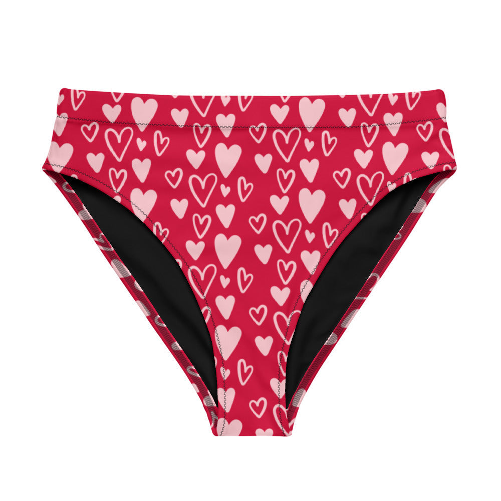 Bunch of Hearts High-Waisted Hip-Cut Tucking Panty tunnellsCo.