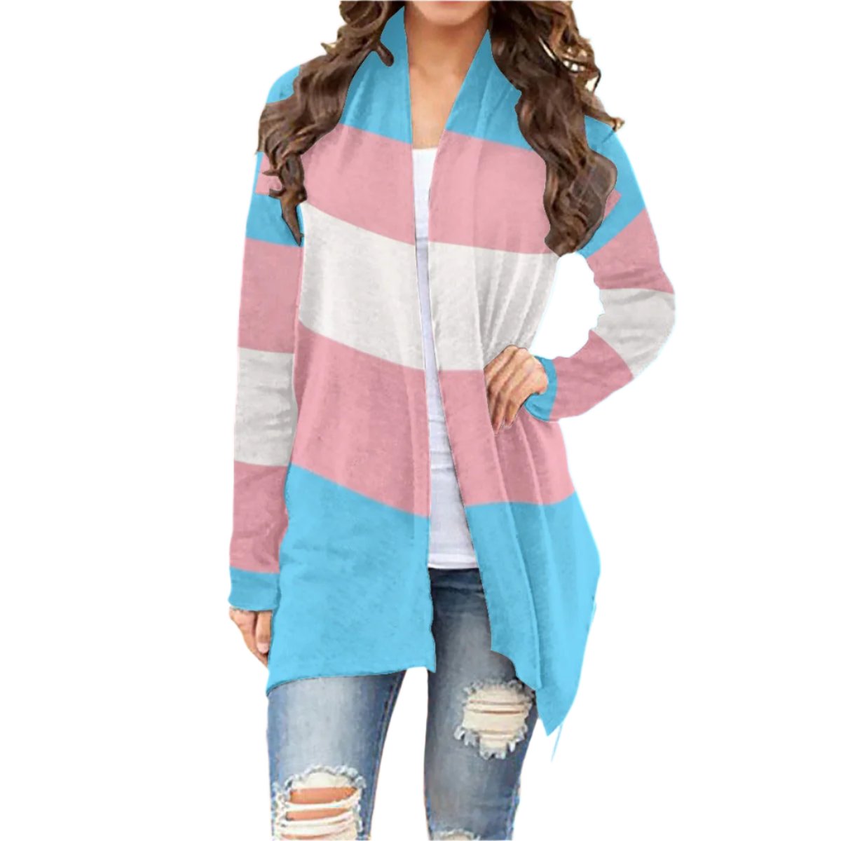 All-Over Print Women's Cardigan With Long Sleeve