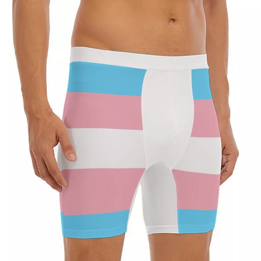 All-Over Print Men's Long Boxer Briefs