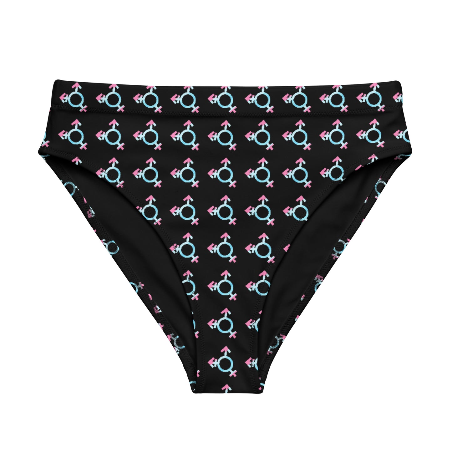 Transgender Pride Symbol High-Waisted Hip-Cut Black Tucking Panty tunnellsCo.