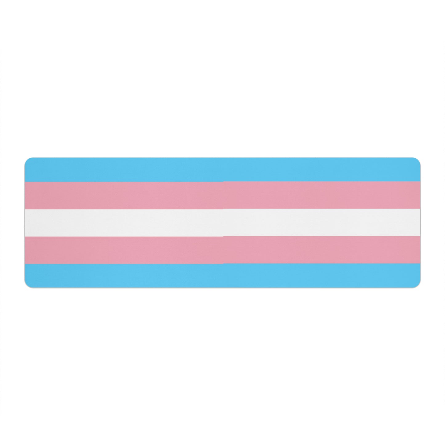Trans Coloured Trans Pride Flag 6ft-2ft Long Neoprene Yoga Mat