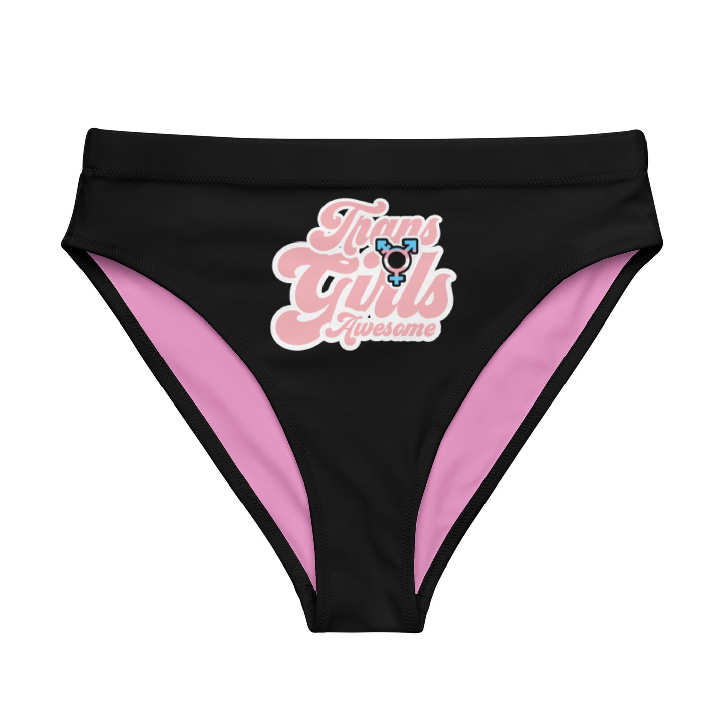 Trans Girls Awesome Black High-Waisted High-Cut Tucking Panty