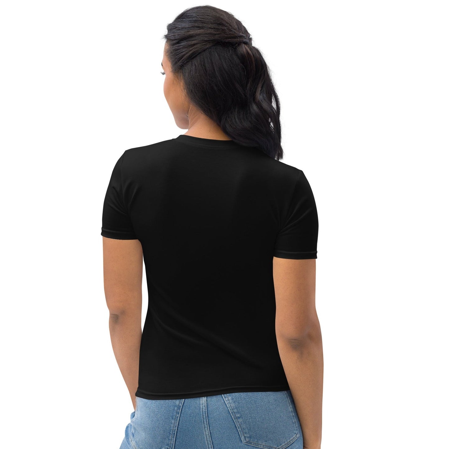 Blue Pink White 'GIRLSLIKEUS' Hashtag Black T-Shirt