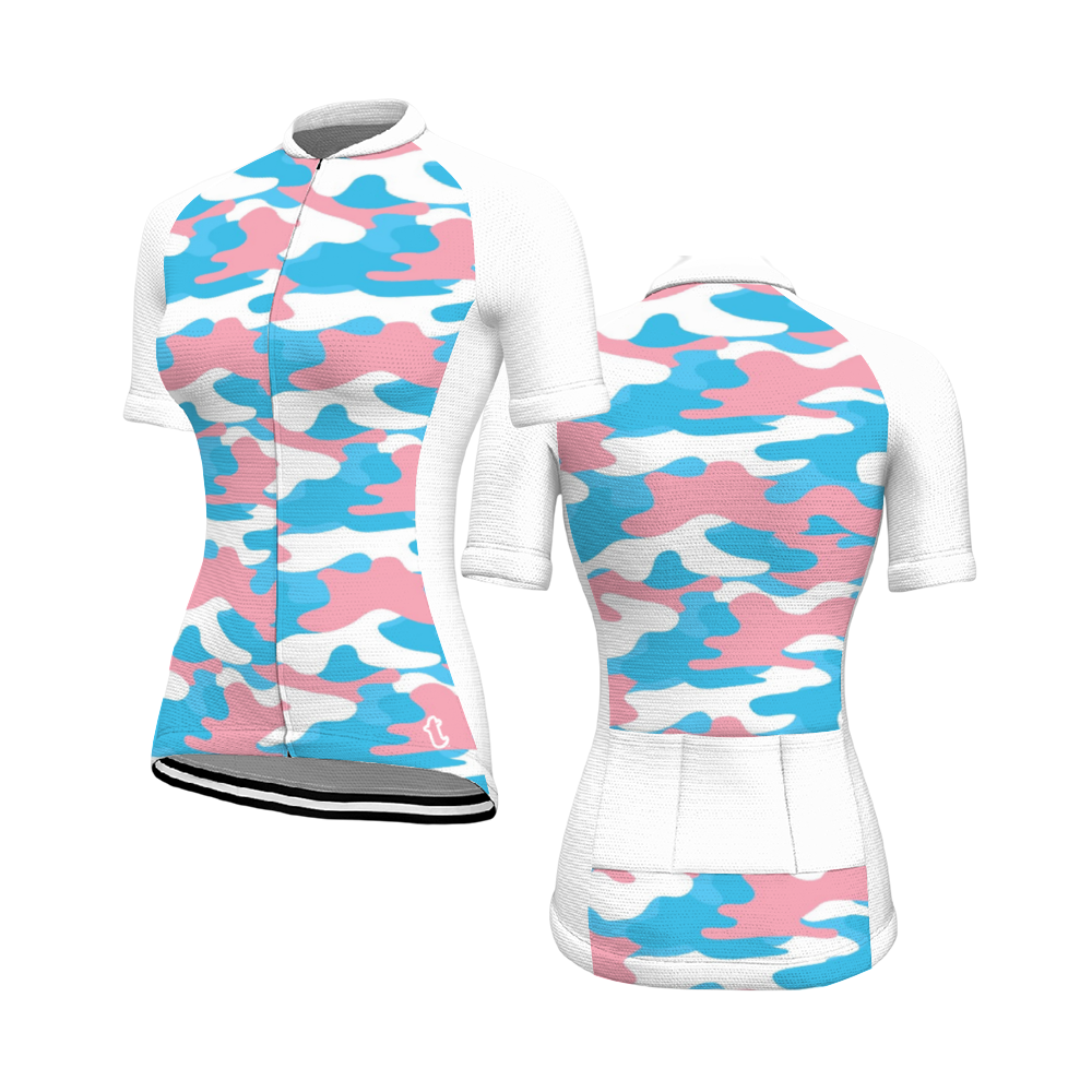 TOM - Blue Pink White Camouflage Pride Cycling Shirt