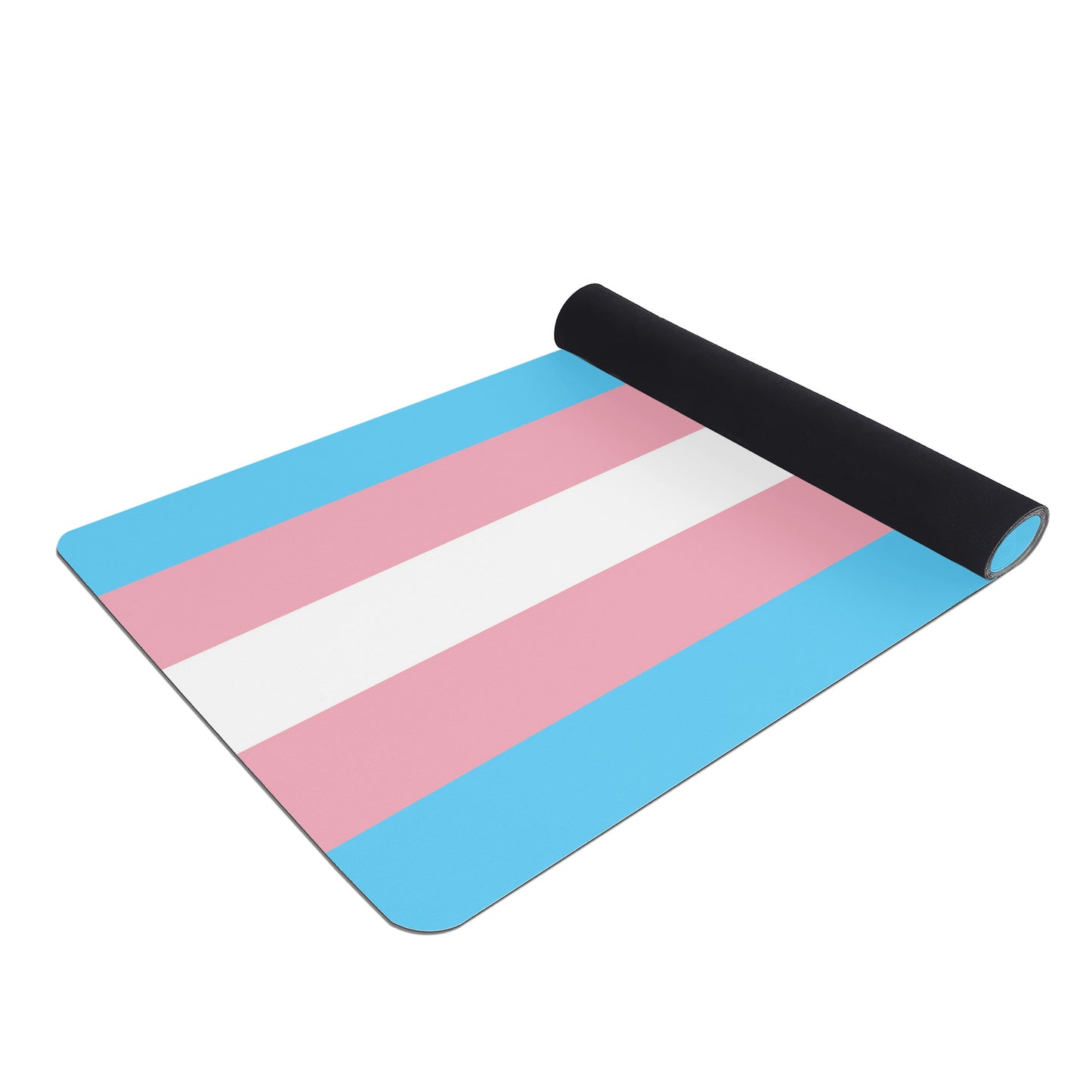 Trans Coloured Trans Pride Flag 6ft-2ft Long Neoprene Yoga Mat