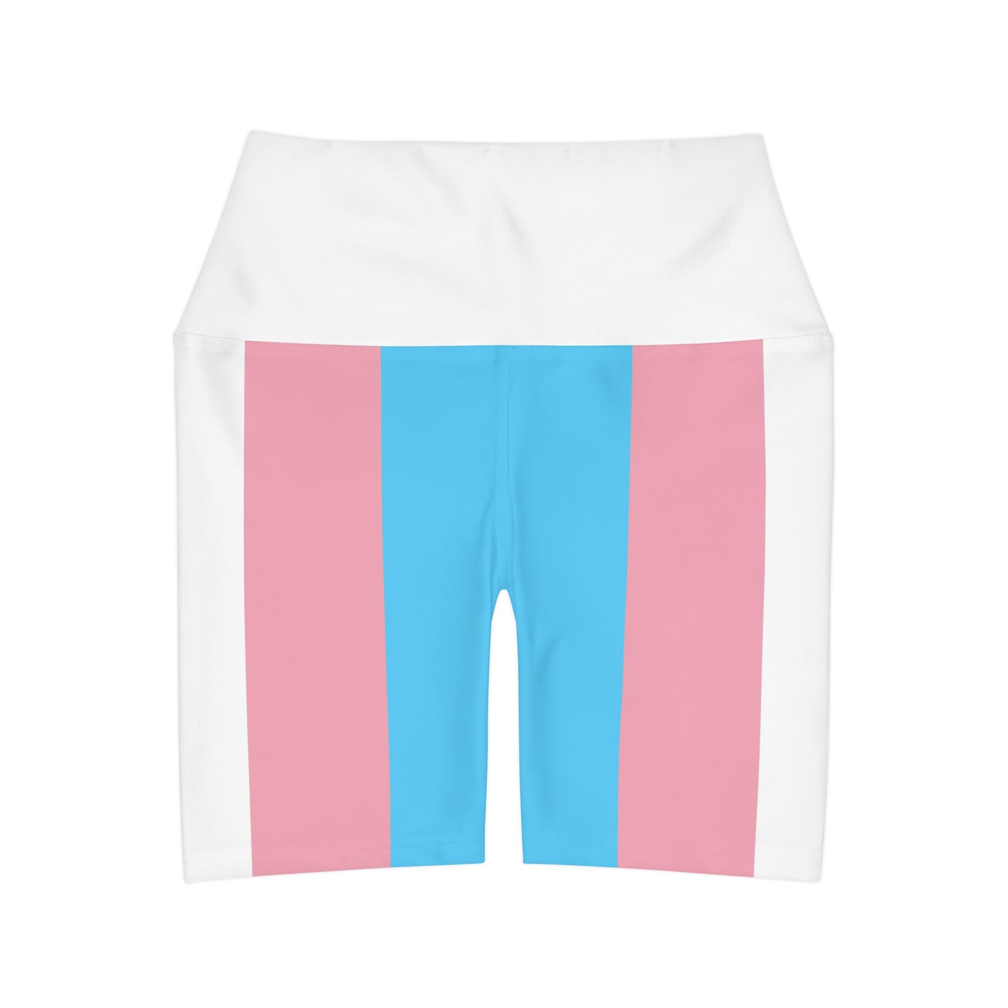 Blue Pink White High Waisted Yoga Shorts