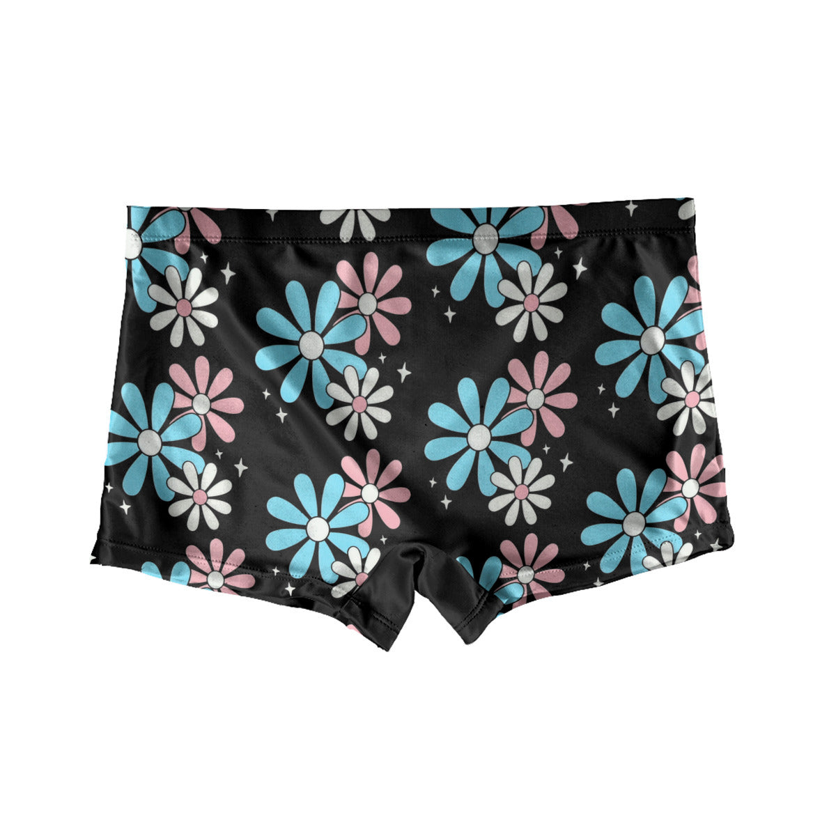 Teen Blue Pink White Pride Daisies Tuck Buddy Boyshorts Underwear