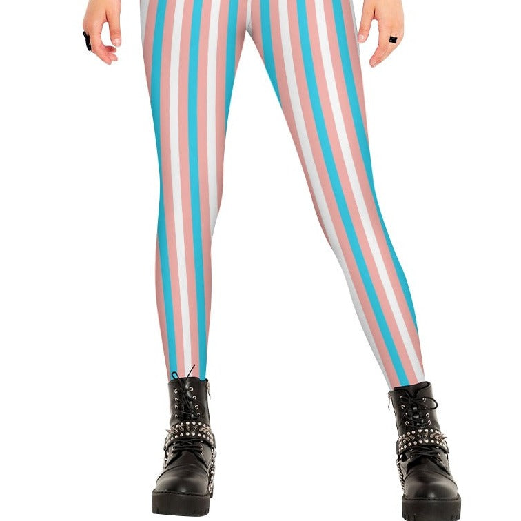 TightsByTOM Blue Pink White Pride Editions Soft Stretchy Pantyhose