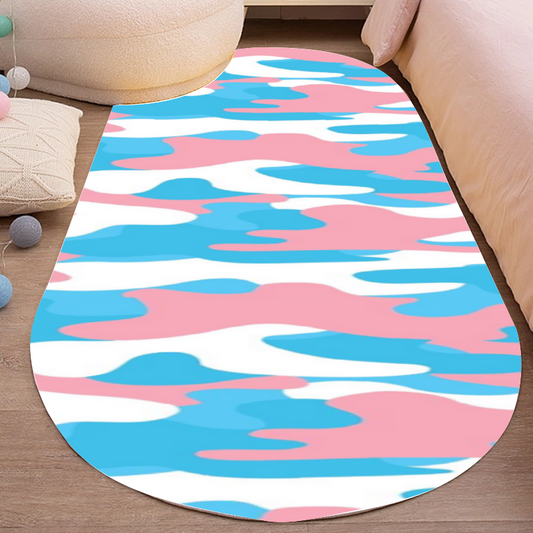 Blue Pink White All-Over Pride Camouflage Bath Mat