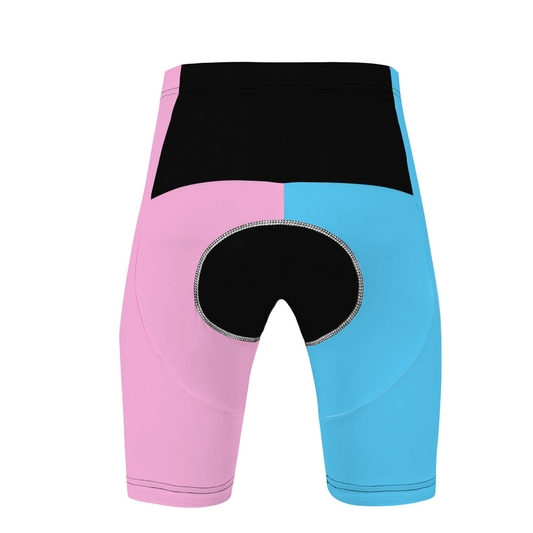 Blue Pink White Vive l'Paris Pride Breathable Polyester Cycling Shorts
