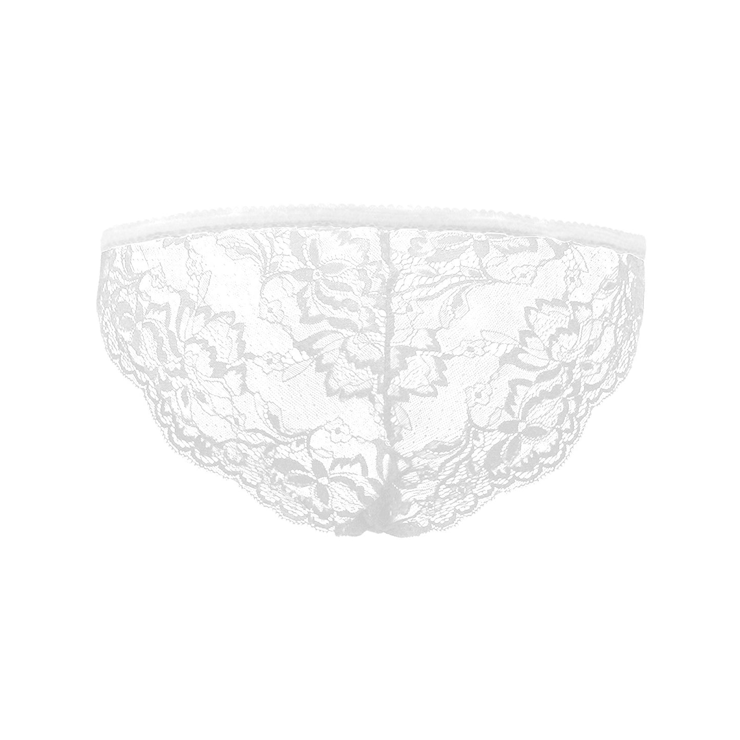 Teen - Plus Size Blue Pink White Pride Candy Striped White Lace Panties
