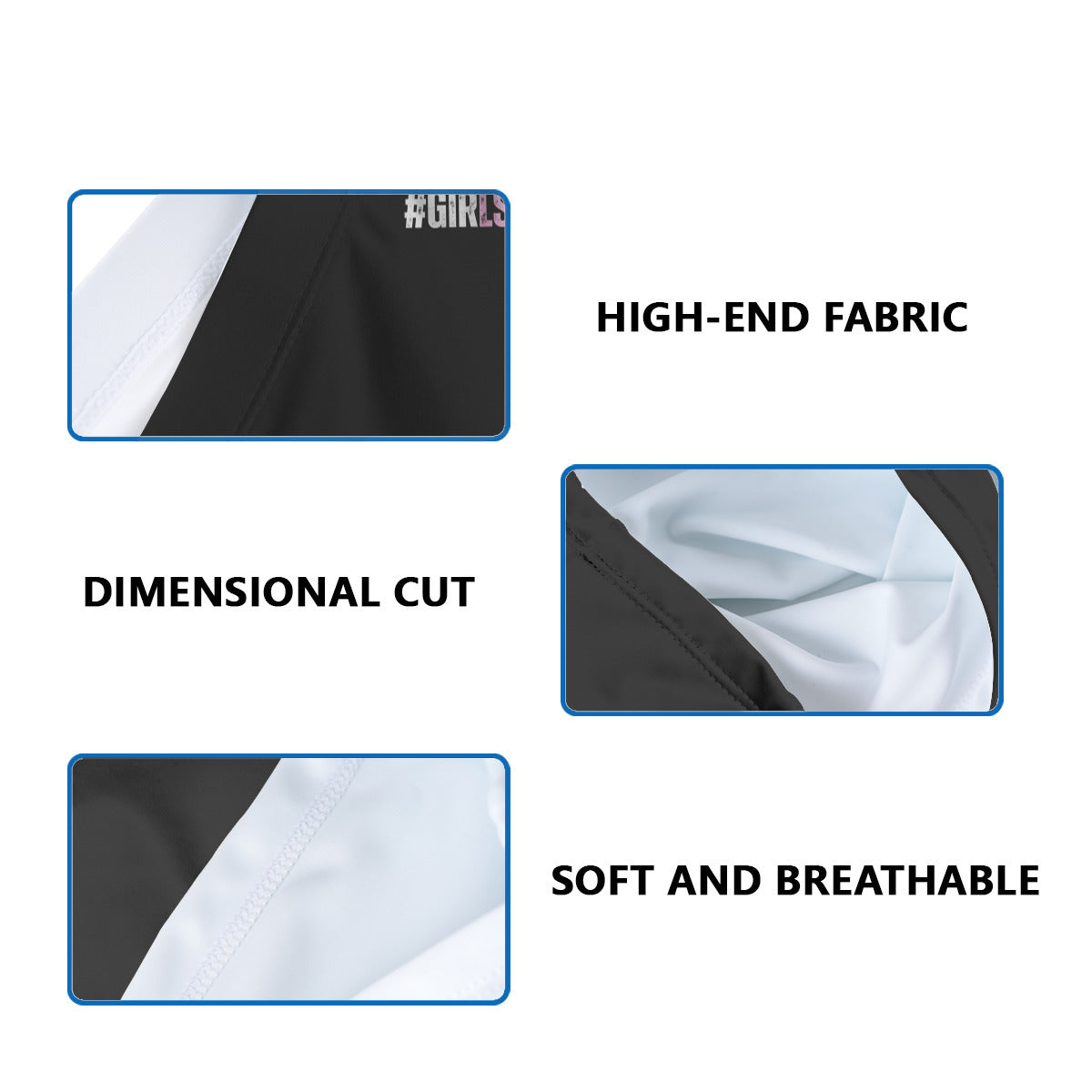 Teen - Plus Size Blue Pink White Pride Hotpants