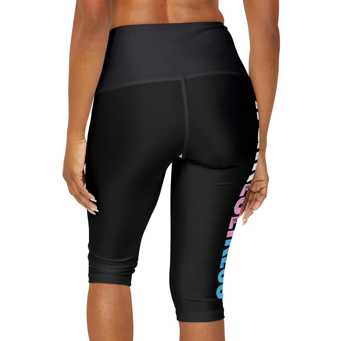 Blue Pink White Teen #GIRLSLIKEUS Series Black Fitness Capri