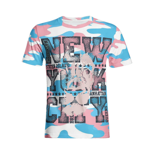 Teen - Plus Size Blue Pink White NYC Pride Camouflage T-Shirt