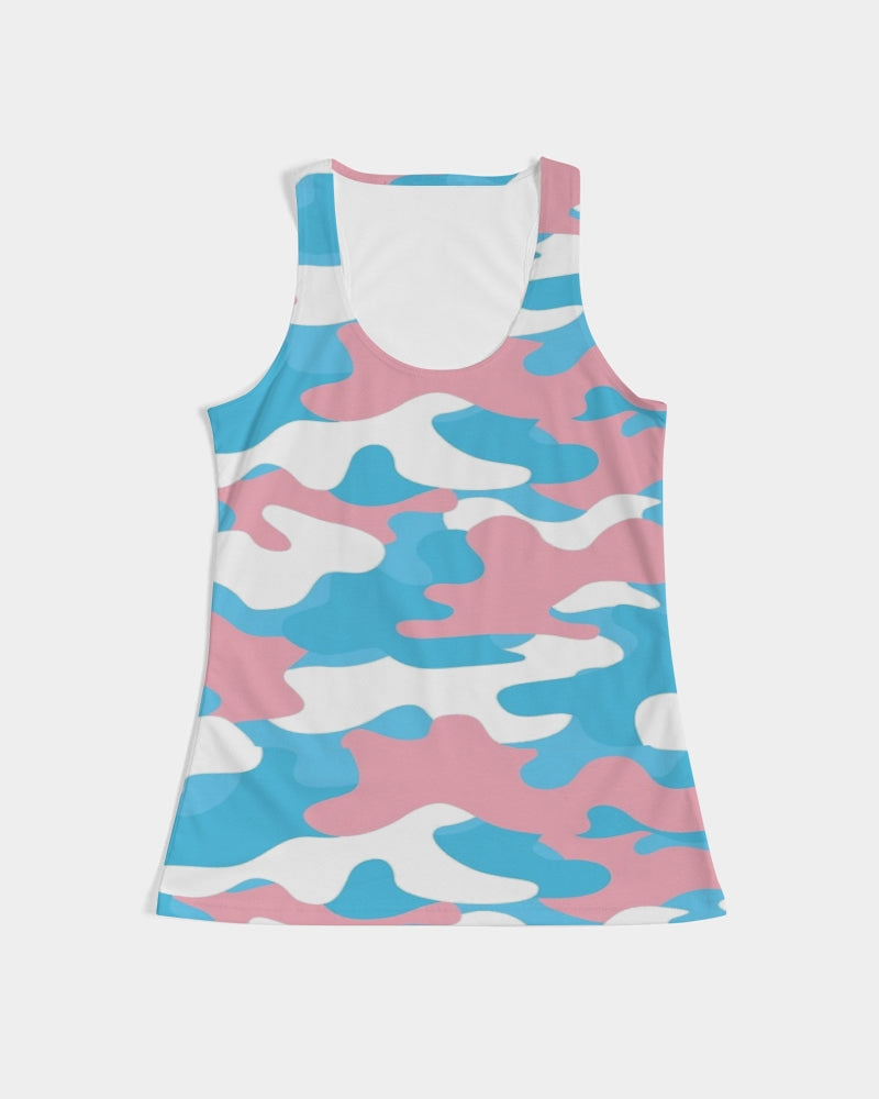 Teen Blue Pink White All-Over Pride Camouflage Tank Top/Vest