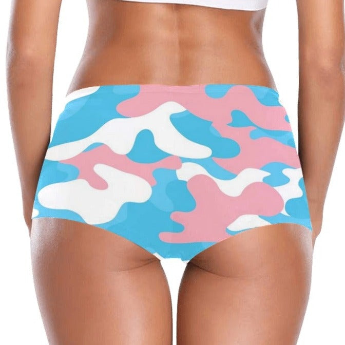 Teen - Plus Size Blue Pink White Pride Hotpants