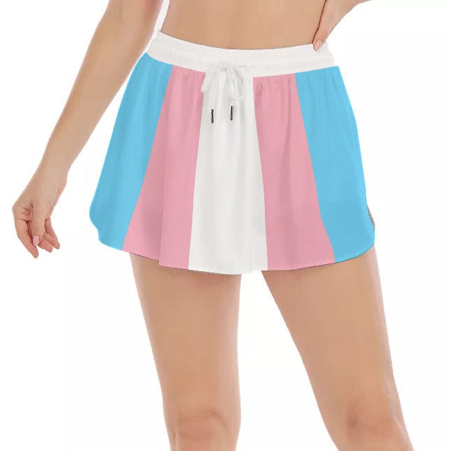Blue Pink White All Over Pride Sports Exercise Skort