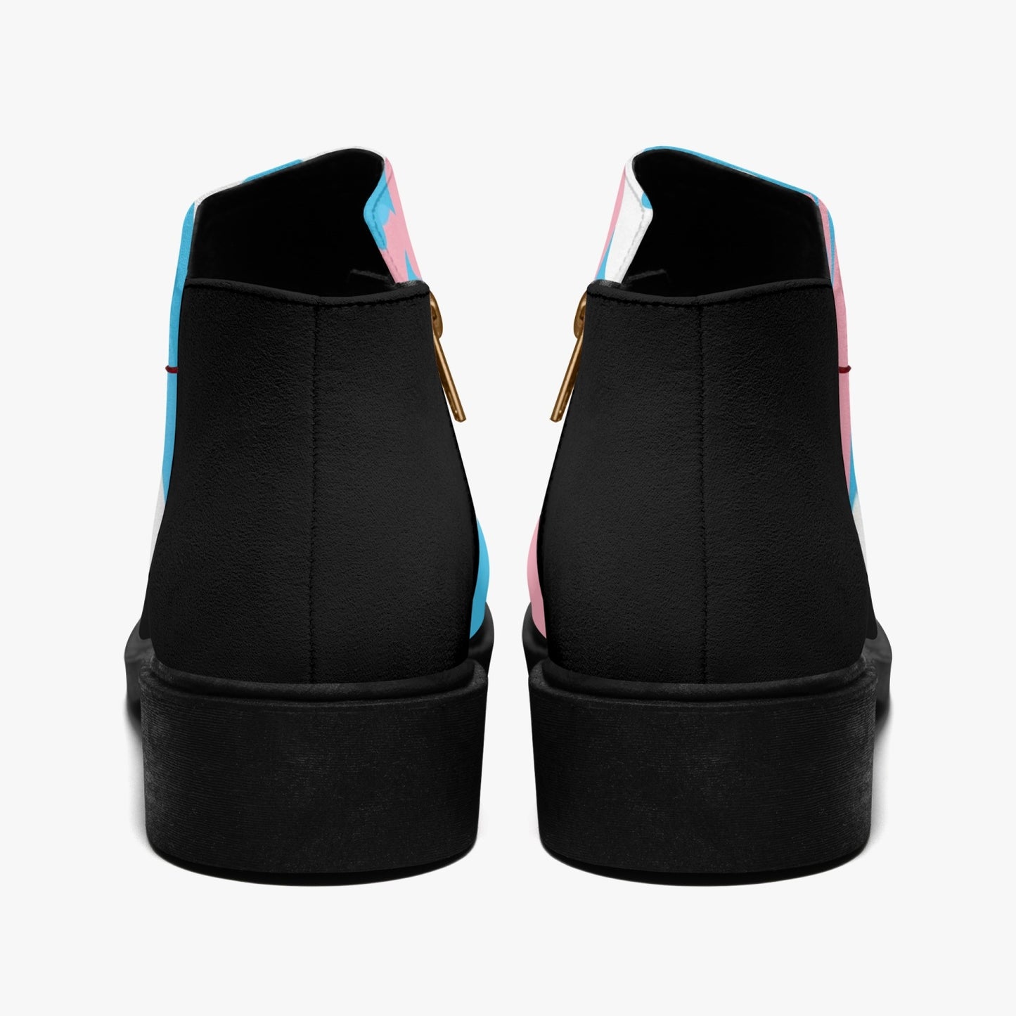 Blue Pink White Pride Camouflage Zipper Ankle Boots