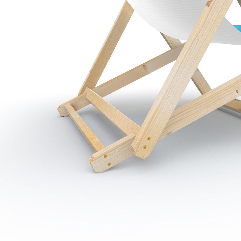 Blue Pink White All Over Trans Pride Camouflage Giant Deckchair