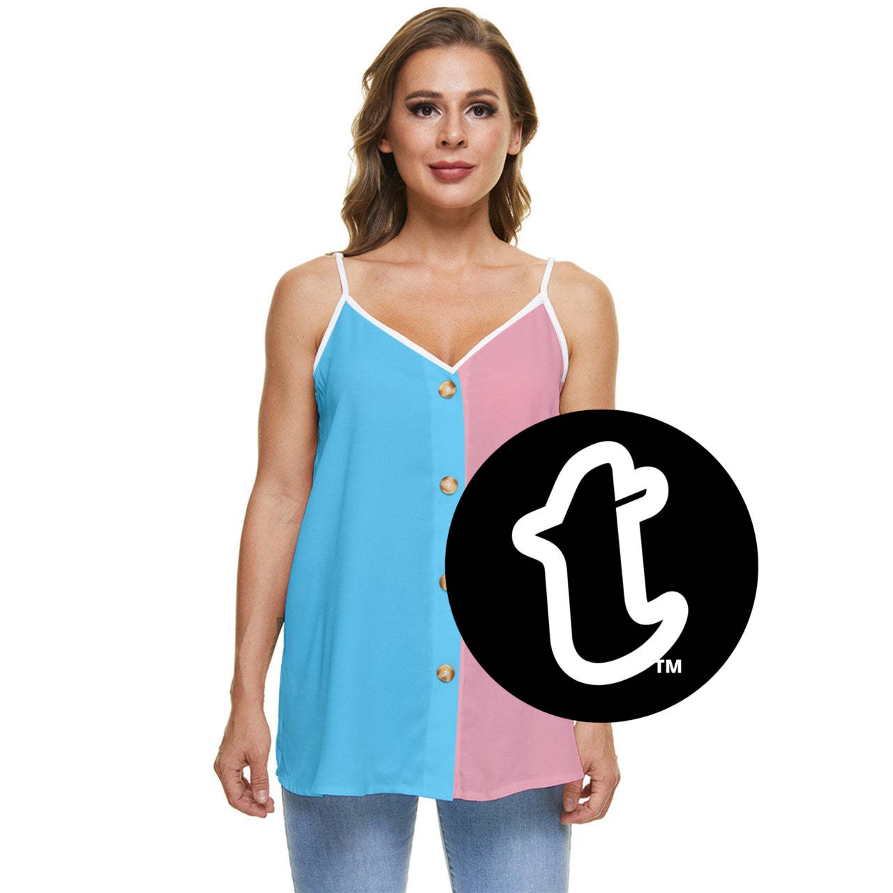tct Casual Spaghetti Strap Chiffon Top tunnellsCo.