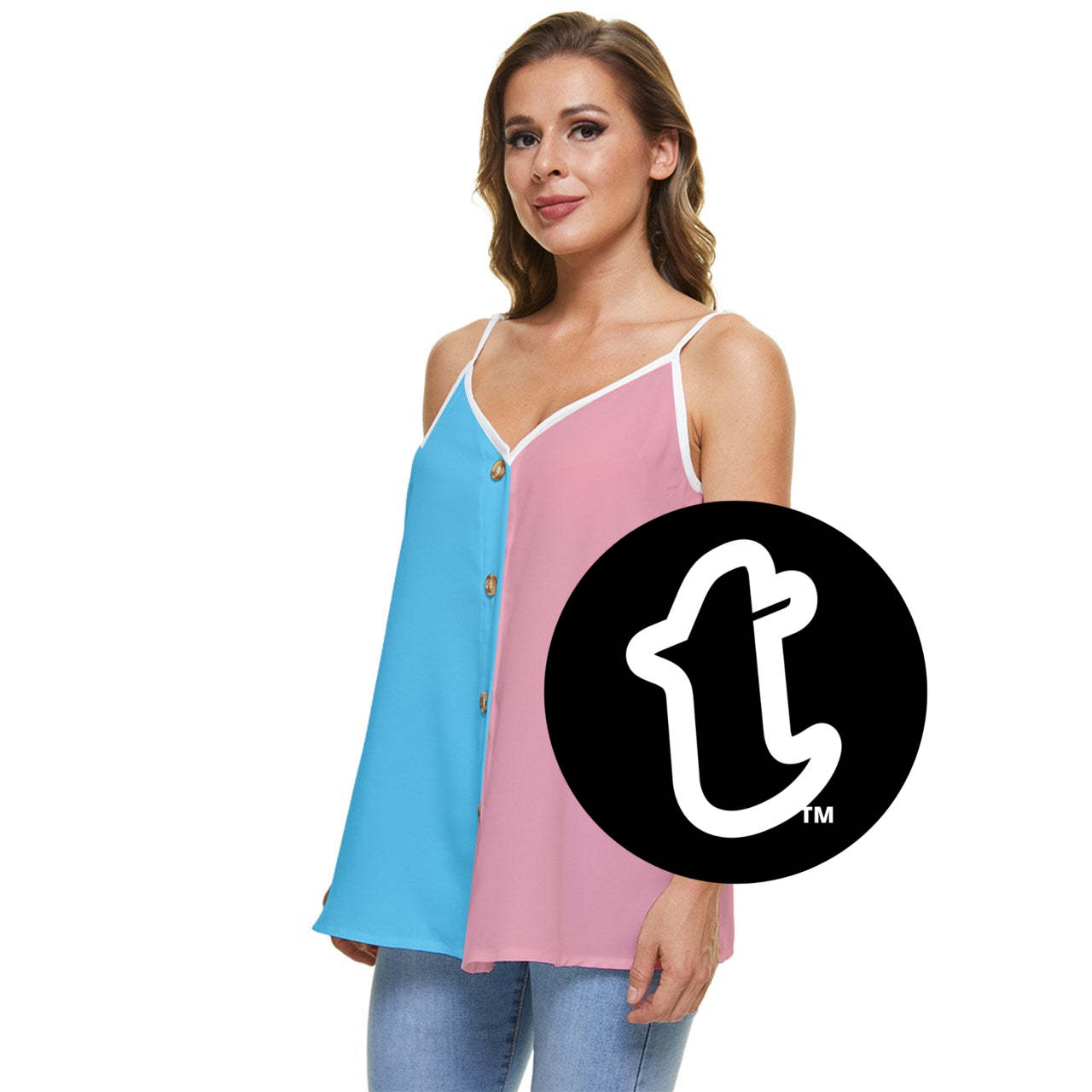 tct Casual Spaghetti Strap Chiffon Top tunnellsCo.