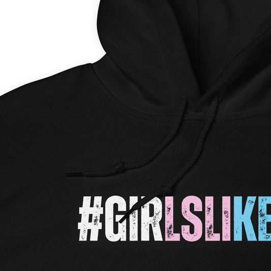 Plus Size BluePinkWhite '#GIRLSLIKEUS' Super Soft 100% Organic Cotton Hoodie